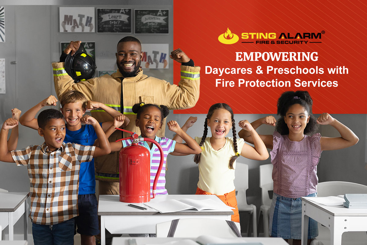 firemen and kids in school feeling empowered with fire safety.