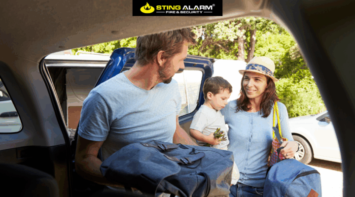 family going on vacation, protect your home