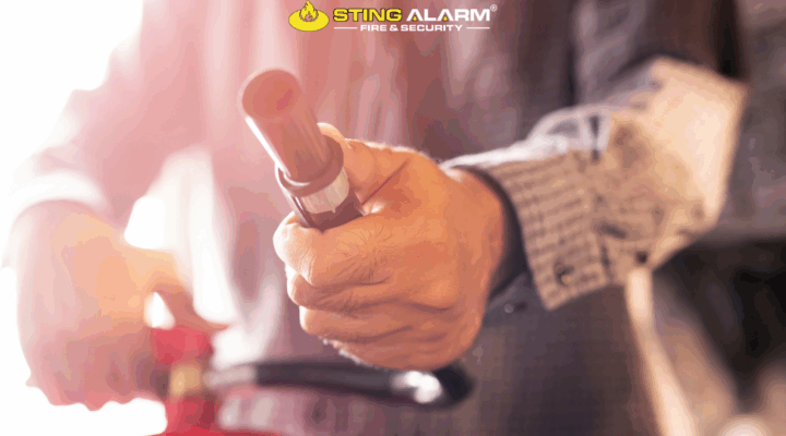 operating a fire extinguisher